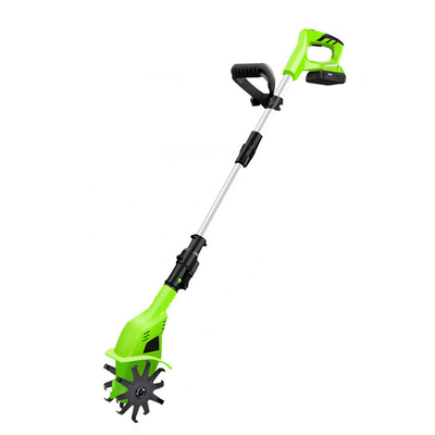 Mini Garden Tiller Battery Operated Cordless Rotary Cultivator Handle Tiller Anti-skid Li-ion Rechargeable Cordless Cultivator
